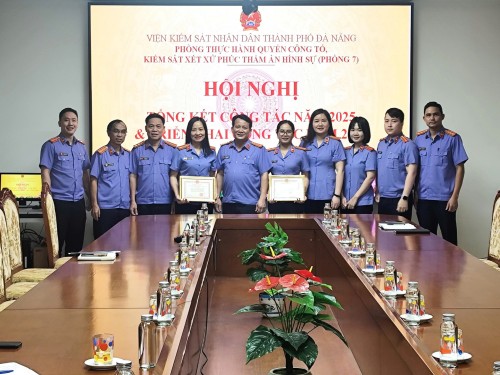 PHÒNG 7 VIỆN KSND THÀNH PHỐ ĐÀ NẴNG TỔ CHỨC HỘI NGHỊ TỔNG KẾT CÔNG TÁC NĂM 2025 VÀ TRIỂN KHAI CÔNG TÁC NĂM 2026