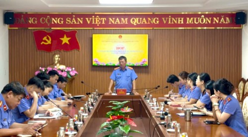 Đồng chí Ngô Thọ Nam, Phó Viện trưởng VKSND TP Đà Nẵng làm việc...